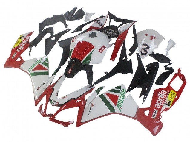 Billige Aprilia RS4 50 125 Motorrad Verkleidung Kit 2012-2018 - Weiss Rot Grun Gelb Alitalia
