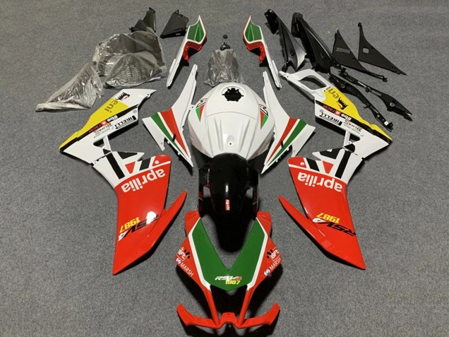 Billige Aprilia RS4 50 125 Motorrad Verkleidung 2012-2019 - Weiss Rot Grun Gelb