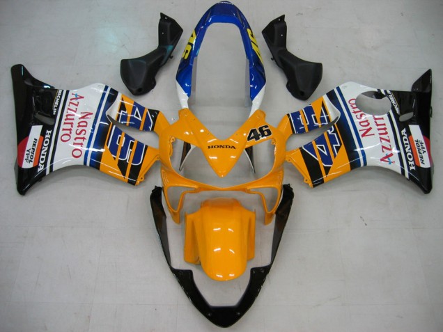 Billige Honda CBR600 F4i Motorrad Verkleidung 2004-2007 - Gelb Blau Weiss Schwarz Nastro Azzurro