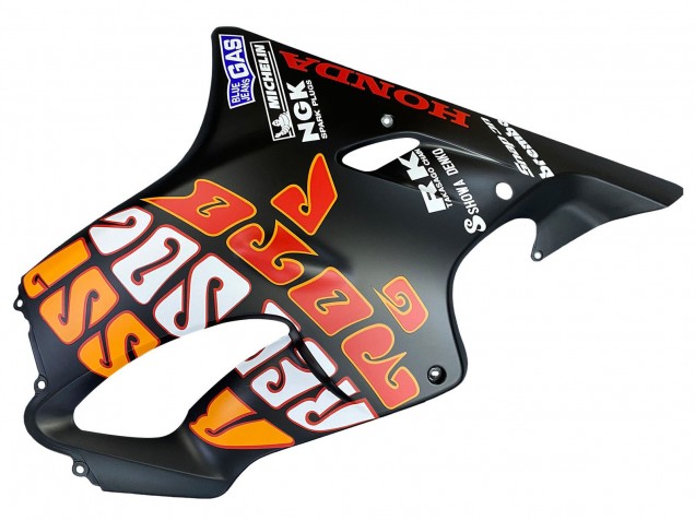 Billige Honda CBR600 F4i Motorrad Verkleidung 2004-2007 - Matt Schwarz Orange Rossi