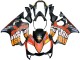 Billige Honda CBR600 F4i Motorrad Verkleidung 2004-2007 - Matt Schwarz Orange Rossi