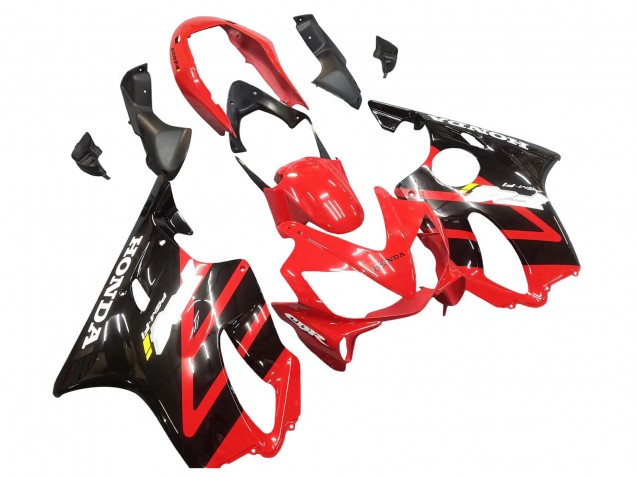 Billige Honda CBR600 F4i Motorrad Verkleidung 2004-2007 - Rot Glanzendes Schwarz
