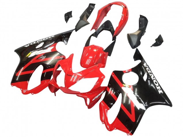 Billige Honda CBR600 F4i Motorrad Verkleidung 2004-2007 - Rot Glanzendes Schwarz