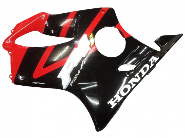 Billige Honda CBR600 F4i Motorrad Verkleidung 2004-2007 - Rot Glanzendes Schwarz