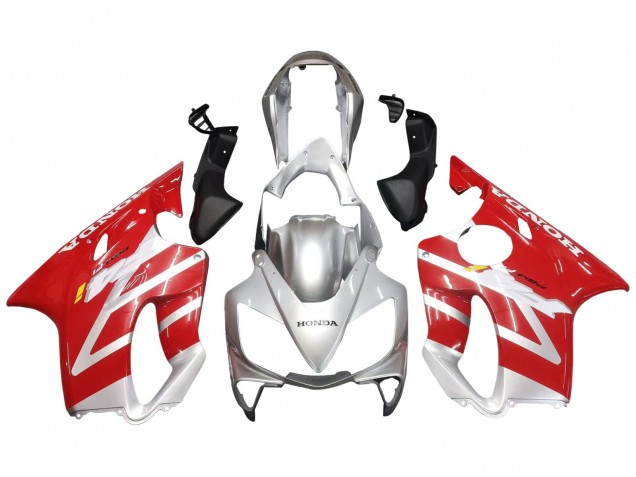 Billige Honda CBR600 F4i Motorrad Verkleidung 2004-2007 - Silber Rot