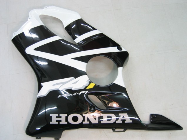 Billige Honda CBR600 F4i Motorrad Verkleidung 2004-2007 - Weiss Glanzendes Schwarz