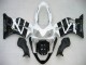 Billige Honda CBR600 F4i Motorrad Verkleidung 2004-2007 - Weiss Glanzendes Schwarz