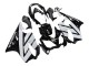 Billige Honda CBR600 F4i Motorrad Verkleidung 2004-2007 - Weiss Glanzendes Schwarz
