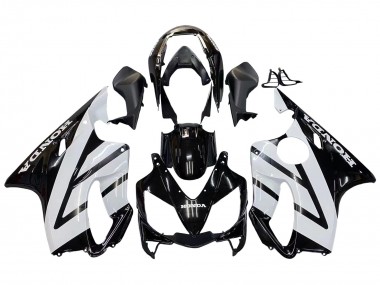 Billige Honda CBR600 F4i Motorrad Verkleidung 2004-2007 - Weiss Glanzendes Schwarz
