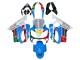 Billige Honda CBR600 F4i Motorrad Verkleidung 2004-2007 - Weiss Blau Grun Rot