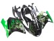 Billige Honda CBR1100XX Blackbird Motorrad Verkleidung 1996-2007 - Glanzendes Schwarz Grun Flamme