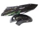 Billige Honda CBR1100XX Blackbird Motorrad Verkleidung 1996-2007 - Glanzendes Schwarz Grun Flamme