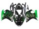 Billige Honda CBR1100XX Blackbird Motorrad Verkleidung 1996-2007 - Glanzendes Schwarz Grun Flamme