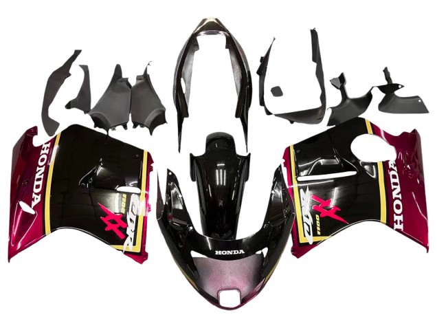 Billige Honda CBR1100XX Blackbird Motorrad Verkleidung 1996-2007 - Glanzendes Schwarz Rot Gelb
