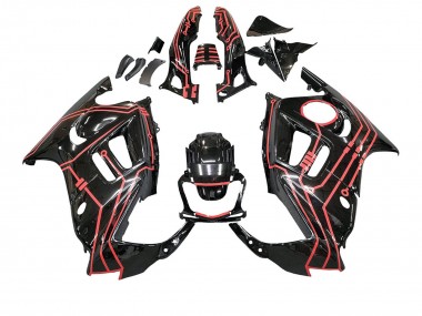 Billige Honda CBR600 F3 Motorrad Verkleidung Kit 1997-1998 - Rot Glanzendes Schwarz