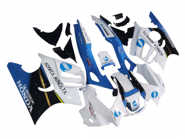 Billige Honda CBR600 F3 Motorrad Verkleidung 1997-1998 - Weiss Blau Glanzendes Schwarz