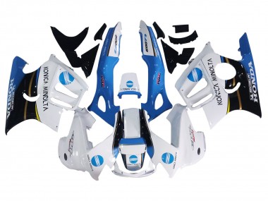Billige Honda CBR600 F3 Motorrad Verkleidung 1997-1998 - Weiss Blau Glanzendes Schwarz