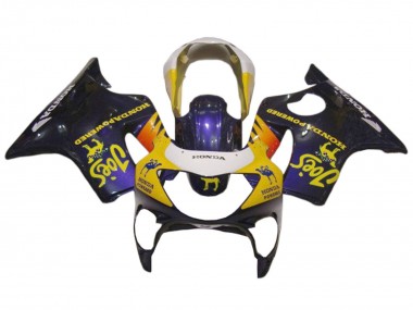 Billige Honda CBR600 F4 Motorrad Verkleidung 1999-2000 - Weiss Gelb Glanzendes Schwarz Joes