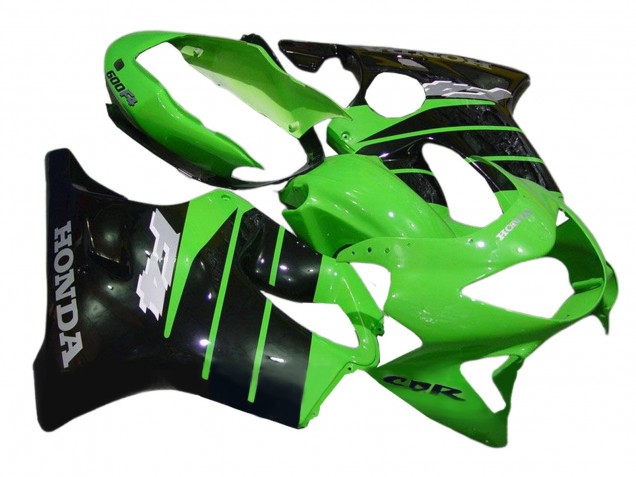 Billige Honda CBR600 F4 Motorrad Verkleidung 1999-2000 - Grun Glanzendes Schwarz