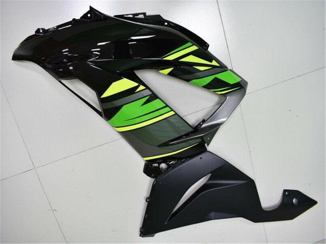 Billige Kawasaki ZX6R Motorrad Verkleidung 2013-2018 - Grun Gelb Glanzendes Schwarz Matt Schwarz