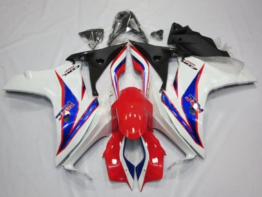Billige Honda CBR600F Motorrad Verkleidung 2011-2013 - Weiss Rot Blau HRC