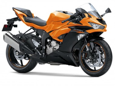 Billige Kawasaki ZX6R Motorrad Verkleidung 2019-2022 - Orange Schwarz