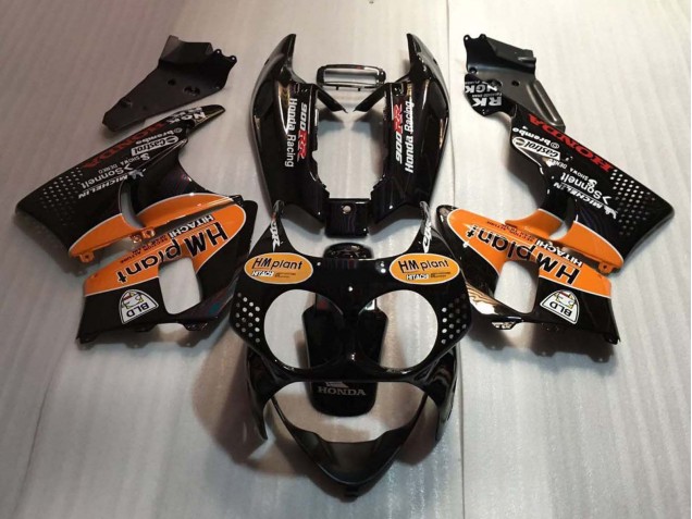 Billige Honda CBR900RR 893 Motorrad Verkleidung 1992-1993 - Glanzendes Schwarz Orange Hm Plant