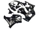 Billige Honda CBR900RR 919 Motorrad Verkleidung 1998-1999 - Glanzendes Schwarz Weiss Aufkleber