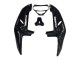 Billige Honda CBR900RR 919 Motorrad Verkleidung 1998-1999 - Glanzendes Schwarz Weiss Aufkleber