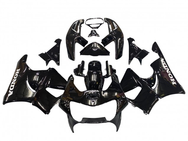 Billige Honda CBR900RR 919 Motorrad Verkleidung 1998-1999 - Glanzendes Schwarz Weiss Aufkleber