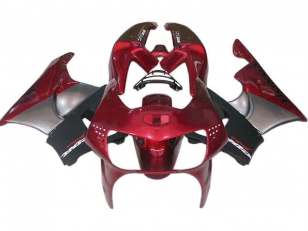 Billige Honda CBR900RR 919 Motorrad Verkleidung 1998-1999 - Dunkel Rot Schwarz Grau