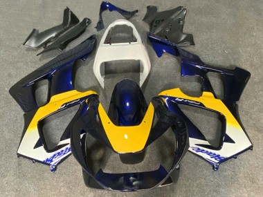 Billige Honda CBR900RR 929 Motorrad Verkleidung 2000-2001 - Weiss Gelb Dunkel Blau