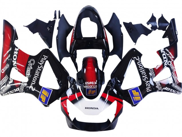 Billige Honda CBR900RR 929 Motorrad Verkleidung 2000-2001 - Rot Weiss Glanzendes Schwarz PlayStation 2