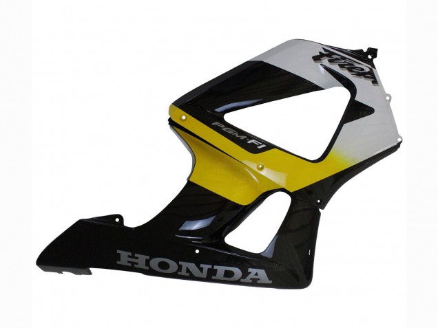 Billige Honda CBR900RR 929 Motorrad Verkleidung 2000-2001 - Weiss Gelb Glanzendes Schwarz