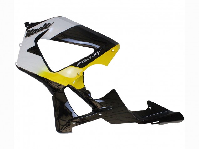 Billige Honda CBR900RR 929 Motorrad Verkleidung 2000-2001 - Weiss Gelb Glanzendes Schwarz
