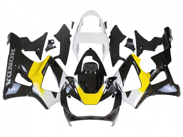 Billige Honda CBR900RR 929 Motorrad Verkleidung 2000-2001 - Weiss Gelb Glanzendes Schwarz