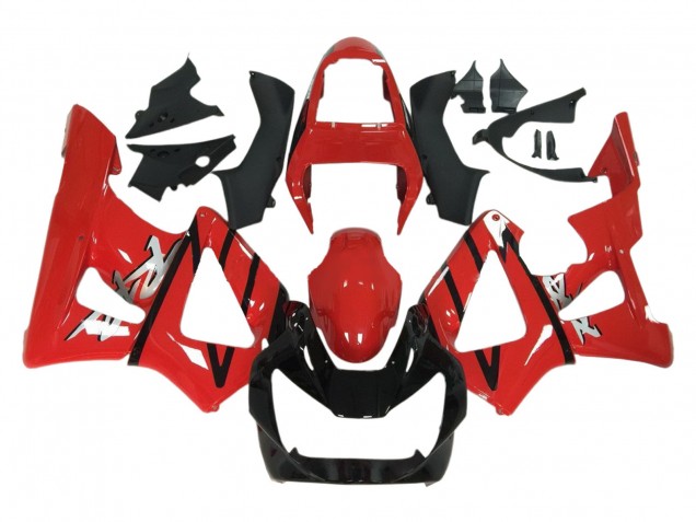 Billige Honda CBR900RR 929 Motorrad Verkleidung 2000-2001 - Rot Glanzendes Schwarz
