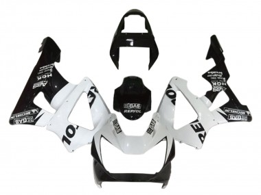 Billige Honda CBR900RR 929 Motorrad Verkleidung 2000-2001 - Weiss Glanzendes Schwarz Repsol