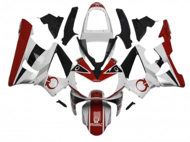 Billige Honda CBR900RR 929 Motorrad Verkleidung 2000-2001 - Weiss Rot Glanzendes Schwarz Pramac