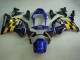 Billige Honda CBR900RR 954 Motorrad Verkleidung 2002-2003 - Blau Gelb Glanzendes Schwarz Telefonica MoviStar Castrol