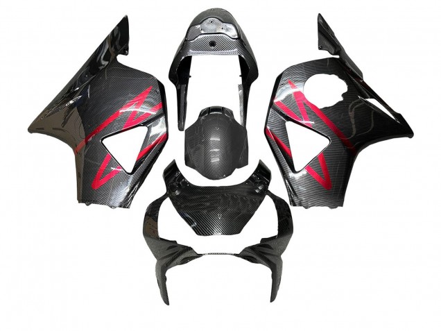 Billige Honda CBR900RR 954 Motorrad Verkleidung 2002-2003 - Schwarze Kohlefaser Rot Streifen