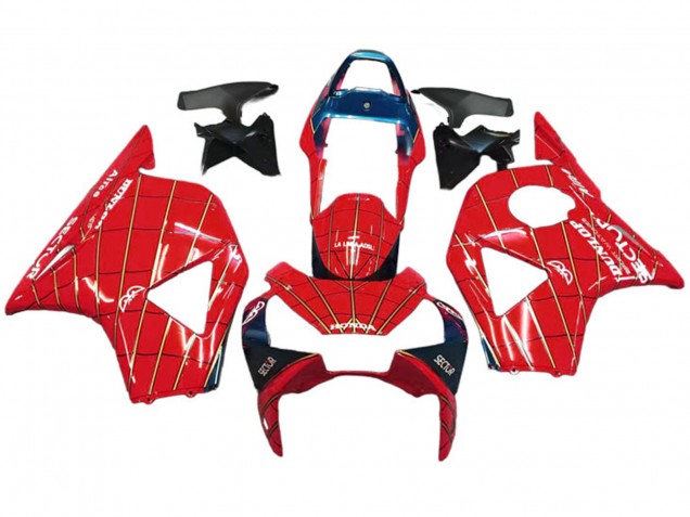 Billige Honda CBR900RR 954 Motorrad Verkleidung 2002-2003 - Rot Dunkel Blau Dunlop