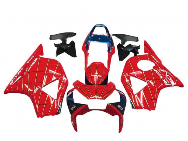 Billige Honda CBR900RR 954 Motorrad Verkleidung 2002-2003 - Rot Dunkel Blau Dunlop