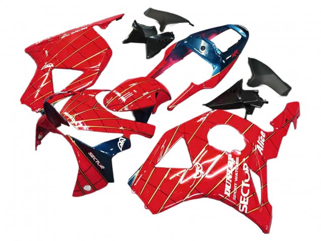 Billige Honda CBR900RR 954 Motorrad Verkleidung 2002-2003 - Rot Dunkel Blau Dunlop