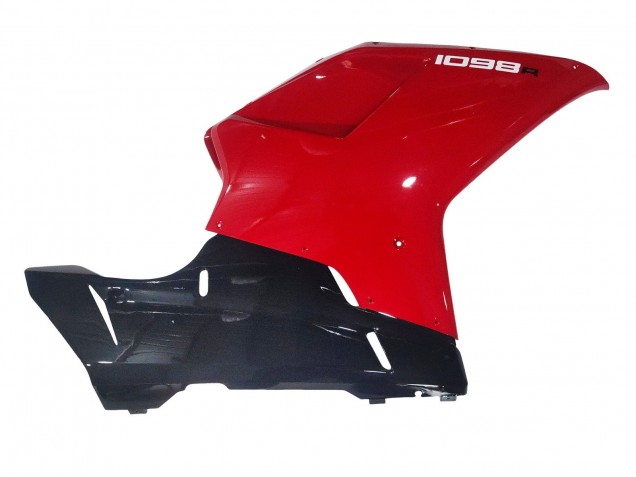 Billige Ducati 1098 Motorrad Verkleidung 2007-2014 - Weiss Rot Glanzendes Schwarz
