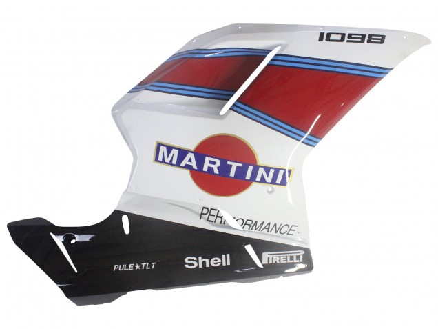 Billige Ducati 1098 Motorrad Verkleidung 2007-2014 - Weiss Rot Blau Glanzendes Schwarz Martini