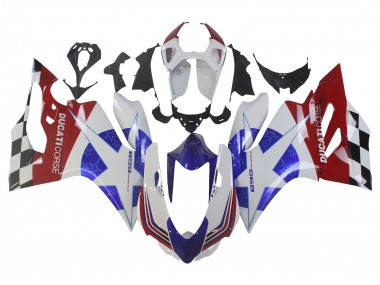 Billige Ducati Panigale 899 Motorrad Verkleidung 2011-2014 - Weiss Blau Rot Schwarz