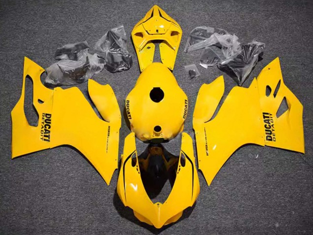 Billige Ducati Panigale 899/1199 Motorrad Verkleidung 2011-2014 - Glanzendes Gelb