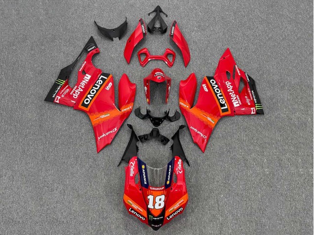 Billige Ducati Panigale 899/1199 Motorrad Verkleidung 2011-2014 - Rot Orange Schwarz Monster Lenovo 18