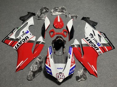 Billige Ducati Panigale 899/1199 Motorrad Verkleidung 2011-2014 - Weiss Rot Blau Glanzendes Schwarz Flex-Box Valsir 04